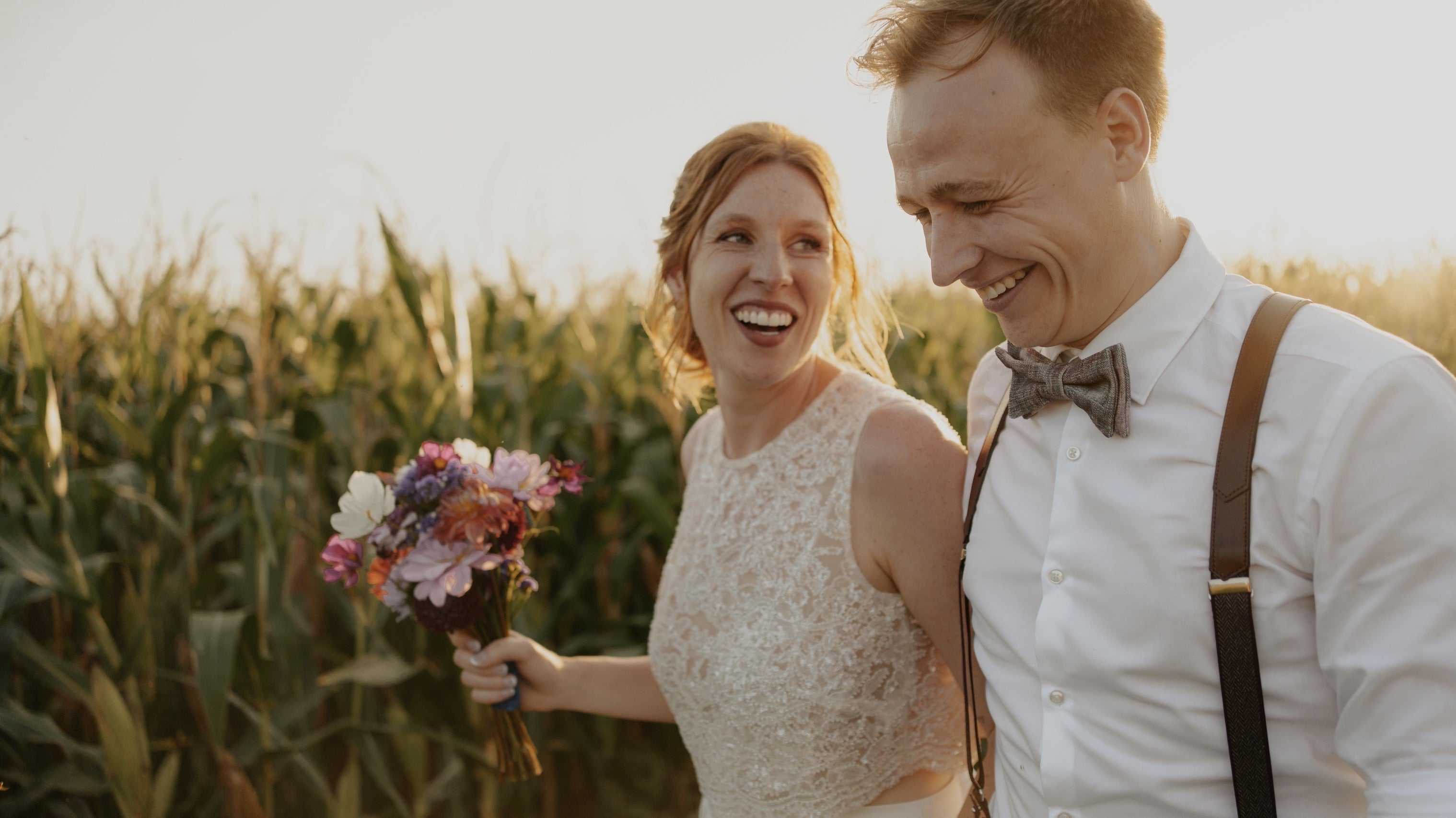 Lies & Bram - Een maatwerk strikje als verbindend kleurenpalet